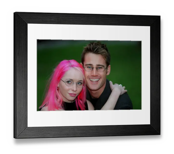 Framed Print : Tim Vincent TV Presenter December 1998 With Karen Mathers who has been chosen as Framed Print : Tim Vincent TV Presenter December 1998 With Karen Mathers who has been chosen as