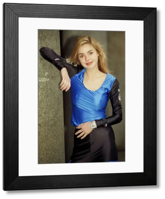 Framed Print : Gail Porter Model  /  TV Presenter January 1999 Launching the 60th birthbay