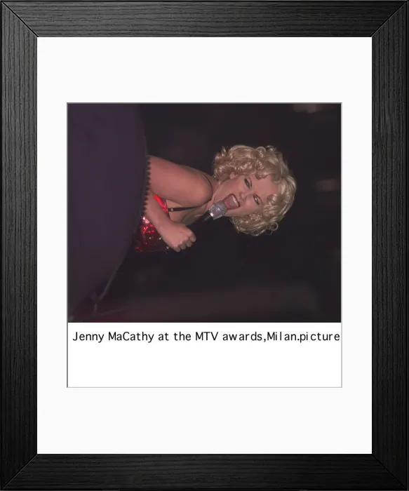 Framed Print : Tv Presenter Jenny MaCathy November 1998 hosting the MTV Europe music awards in