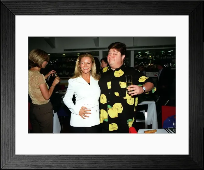 Framed Print : Jonathan Coelman Radio  /  TV Presenter June 1998 At Time Out Awards with unknown