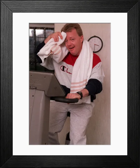 Framed Print : Keith Chegwin TV presenter at health farm January 1994 A©mirrorpix Framed Print : Keith Chegwin TV presenter at health farm January 1994 A©mirrorpix