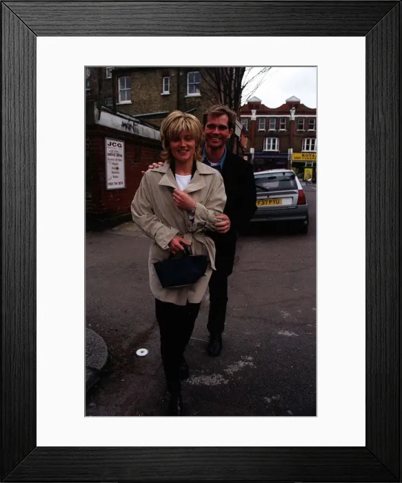 Framed Print : Anthea Turner TV Presenter January 1998 With her ew boyfriend Grant Bovey Framed Print : Anthea Turner TV Presenter January 1998 With her ew boyfriend Grant Bovey