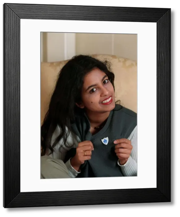 Framed Print : Konnie Huq TV Presenter December 1997 The new presenter to join the Blue Peter Team Framed Print : Konnie Huq TV Presenter December 1997 The new presenter to join the Blue Peter Team