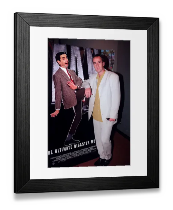 Framed Print : Angus Deayton TV Presenter at premiere of Mr Bean August 1997 A©mirrorpix Framed Print : Angus Deayton TV Presenter at premiere of Mr Bean August 1997 A©mirrorpix