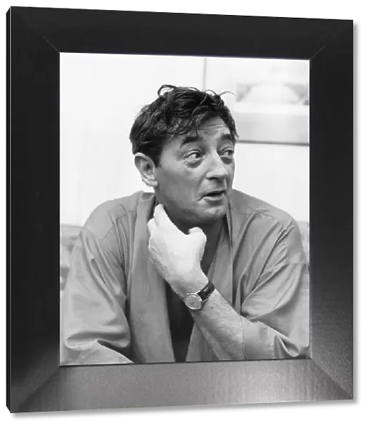 Robert Mitchum Actor in his hotel room in London He is in London to prepare for his next