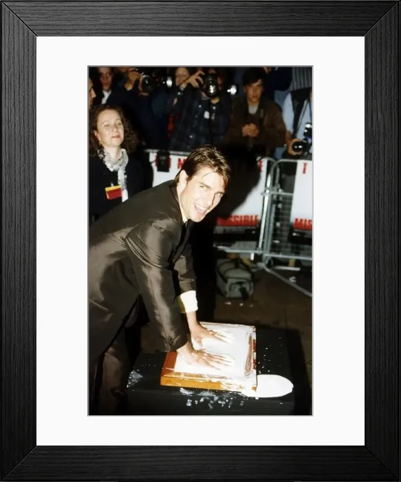 : Tom Cruise Film Actor with his hands in some cream : Tom Cruise Film Actor with his hands in some cream