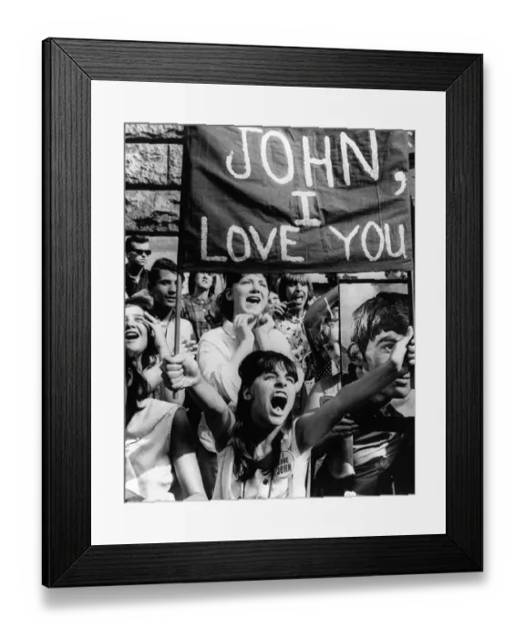 Framed Print : The Beatles in New York City, on their North American Tour ahead of their concert to be Framed Print : The Beatles in New York City, on their North American Tour ahead of their concert to be