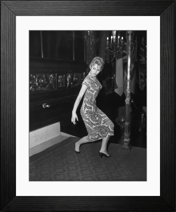 Framed Print : Actress Brigitte Bardot at the Empire Cinema in Leicester Square for rehearsals of Framed Print : Actress Brigitte Bardot at the Empire Cinema in Leicester Square for rehearsals of