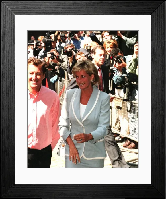 Framed Print : Diana, Princess of Wales, arrives at the English National Ballet in South Kensington for
