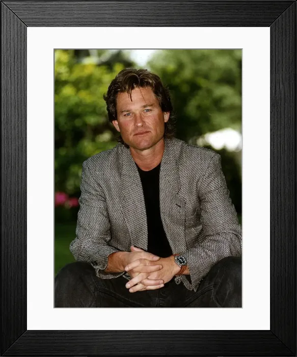 Framed Print : Actor Kurt Russell today at The Inn On The Park W1 July 1991