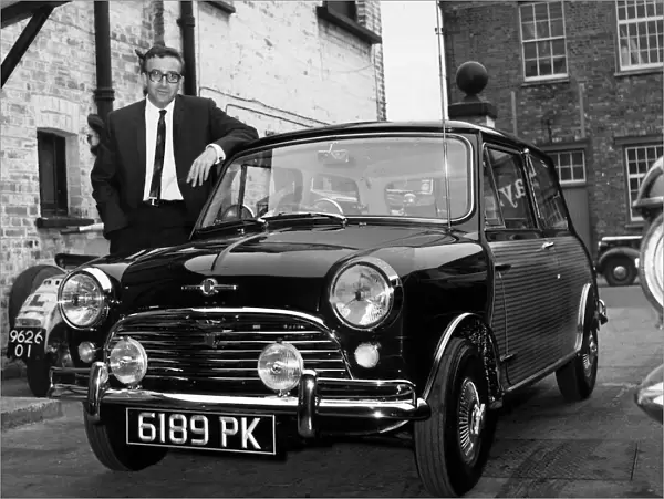 Peter Sellers with his customised Austin Mini motorcar