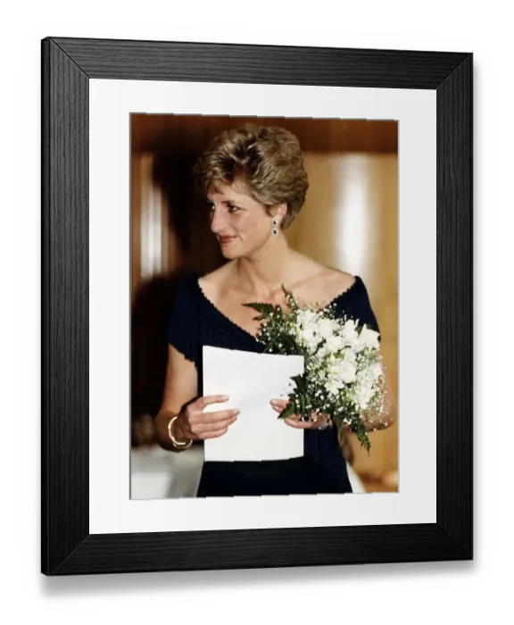 Framed Print : Princess Diana attends a concert at the Royal Festival Hall in London