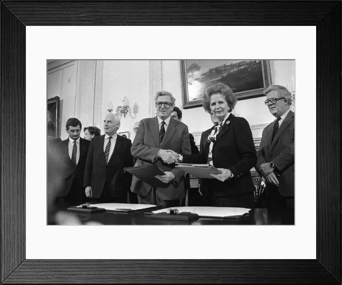 Framed Print : Signing Of The Anglo-Irish Agreement Nov 1985 Signing the historical agreement Framed Print : Signing Of The Anglo-Irish Agreement Nov 1985 Signing the historical agreement