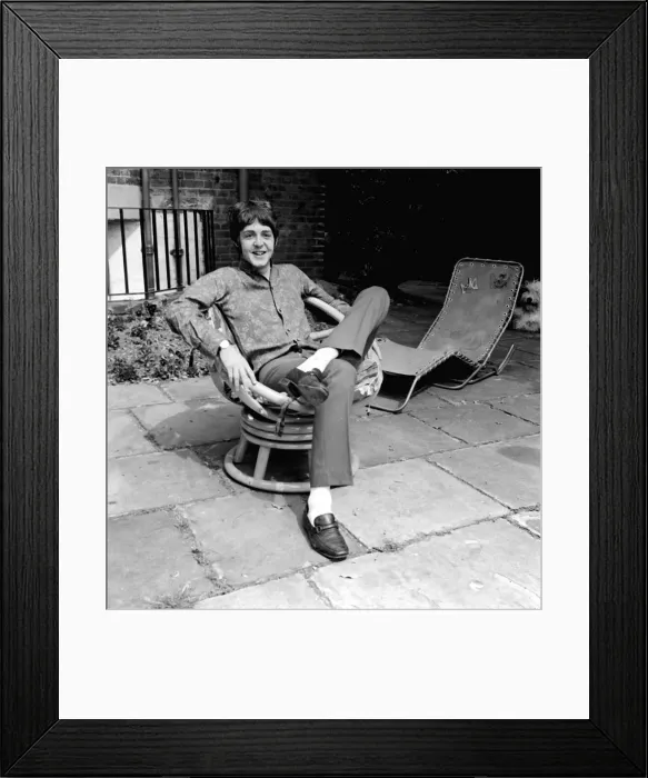 Framed Print : Paul McCartney at his St Johns Wood house on his 25th birthday 18 June 1967