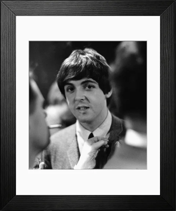 Framed Print : Paul McCartney enjoying a drink of wine as he attends the Ready Steady Go Rediffusion