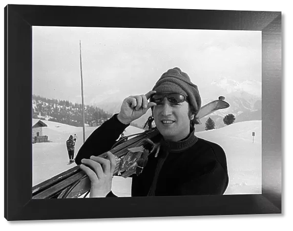 John Lennon in St Moritz on a Skiing Holiday, January 1965