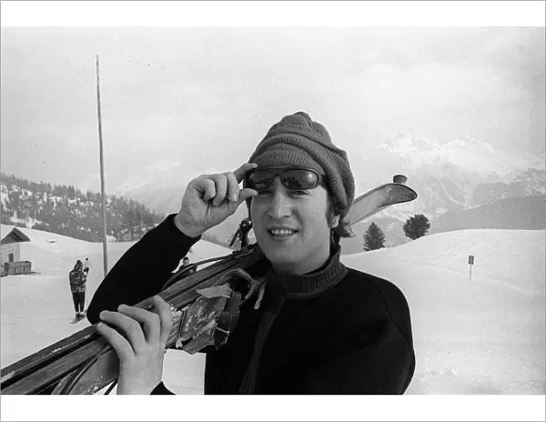 John Lennon in St Moritz on a Skiing Holiday, January 1965