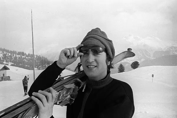 John Lennon in St Moritz on a Skiing Holiday, January 1965