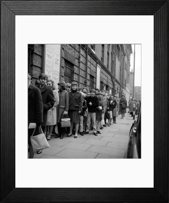 Framed Print : The Beatles Pop group film A Hard Days Night 31st March 1964 Framed Print : The Beatles Pop group film A Hard Days Night 31st March 1964