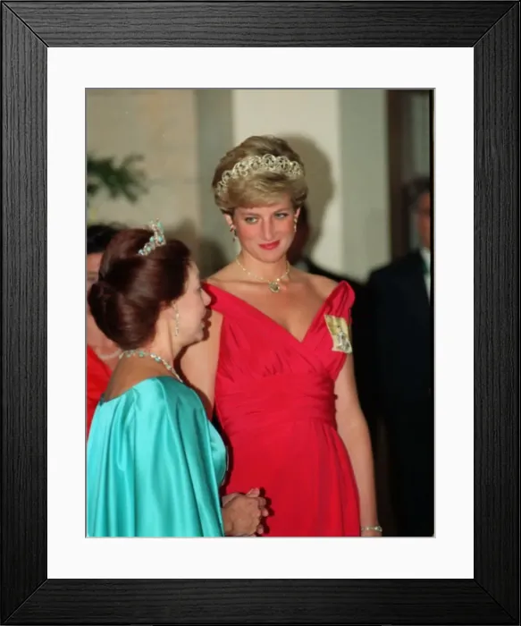 Framed Print : State visit of President Cossiga of Italy to Britain. Princess Diana Framed Print : State visit of President Cossiga of Italy to Britain. Princess Diana