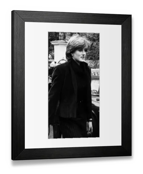 Framed Print : Princess Diana goes shopping November 1980