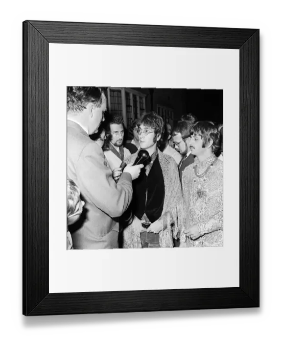 Framed Print : The Beatles in Bangor Wales to take part in a 10-day conference on Transcendental Framed Print : The Beatles in Bangor Wales to take part in a 10-day conference on Transcendental