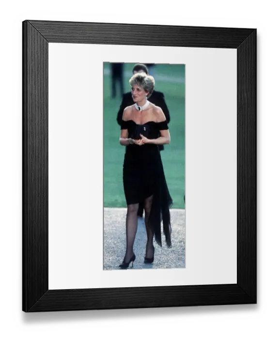 Framed Print : Diana, Princess of Wales, arrives at a party given by Vanity Fair magazine