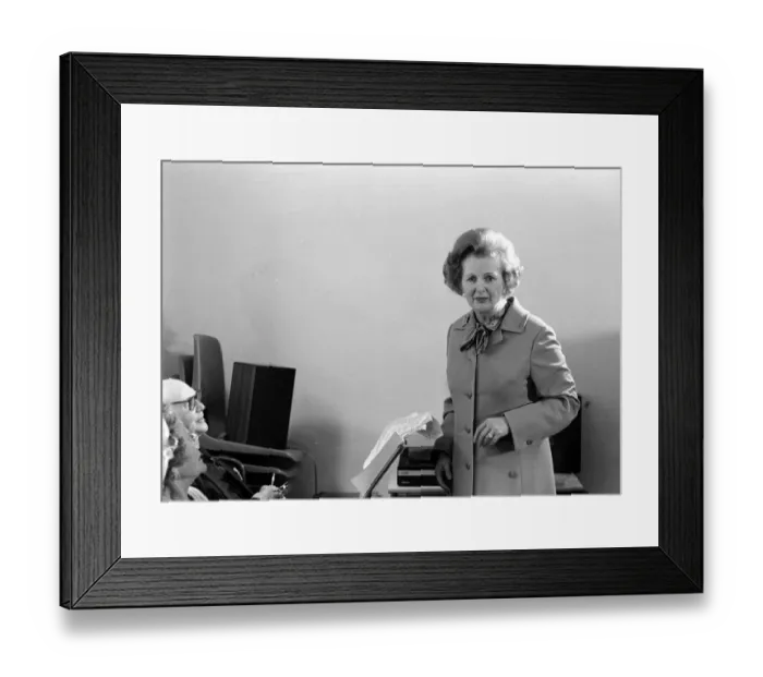 Framed Print : Margaret Thatcher visits East End 1980 Framed Print : Margaret Thatcher visits East End 1980