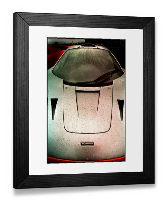 Framed Print : McLAREN F1 RACING CAR AT KNOCKHILL AUGUST 1998 ON BTCC DAY FOR ROAD RECORD