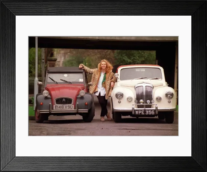 Framed Print : Road Record December 1998 Veronica Bernier female between red Citroen 2CV Framed Print : Road Record December 1998 Veronica Bernier female between red Citroen 2CV