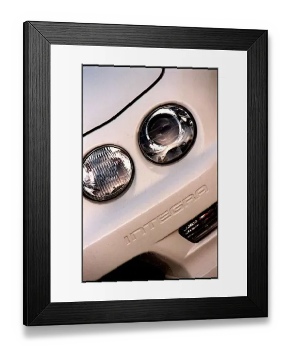 Framed Print : Hairdresser Phillip Polittis Honda Integra Type R car December 1998
