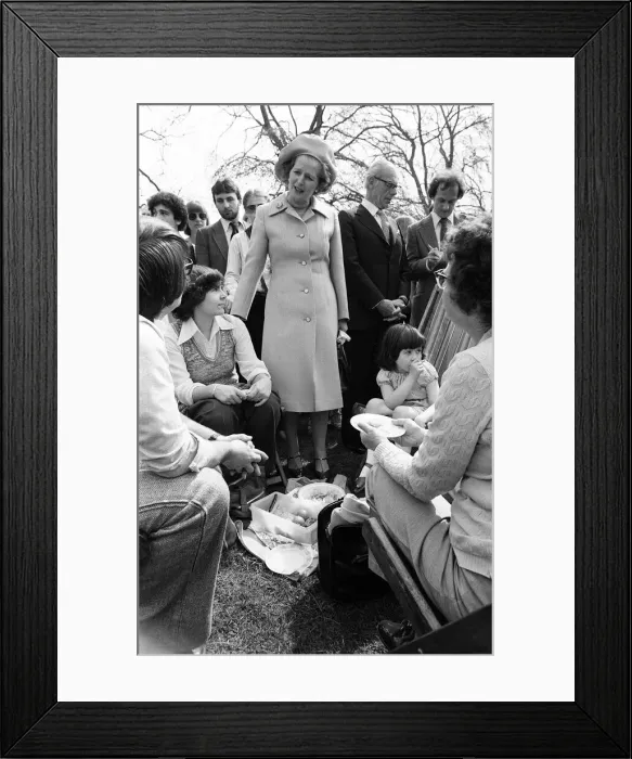 Framed Print : Margaret Thatcher April 1979 in Pankhurst Gardens Outside the houses of parliament Framed Print : Margaret Thatcher April 1979 in Pankhurst Gardens Outside the houses of parliament