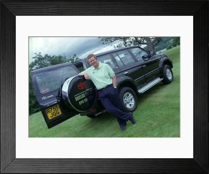 Framed Print : Colin Montgomerie and Toyota Colorado July 1998 Scot golfer with car for Framed Print : Colin Montgomerie and Toyota Colorado July 1998 Scot golfer with car for