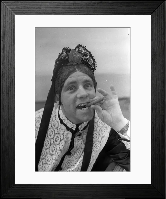 Framed Print : Norman Wisdom comedy actor as Charlies Aunt February 1958