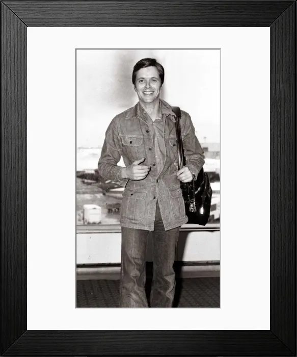 Framed Print : Ian Ogilvy Actor - June 1976. at the airport denim Framed Print : Ian Ogilvy Actor - June 1976. at the airport denim