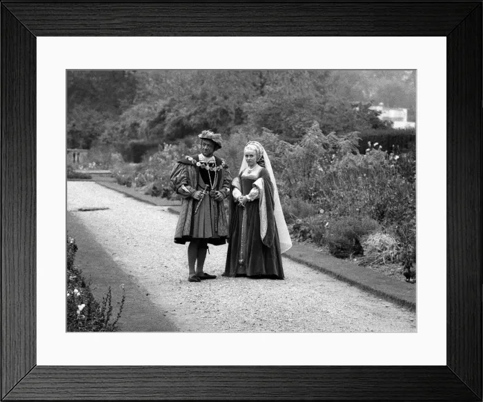 Framed Print : Carry On Henry Film 1970 Filming at Pinewood Studios Sid James plays Henry