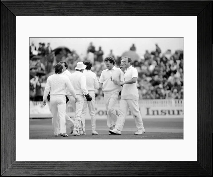 Framed Print : Cricket The Ashes England v Australia 5th Test at Edgbaston August 1985 Framed Print : Cricket The Ashes England v Australia 5th Test at Edgbaston August 1985