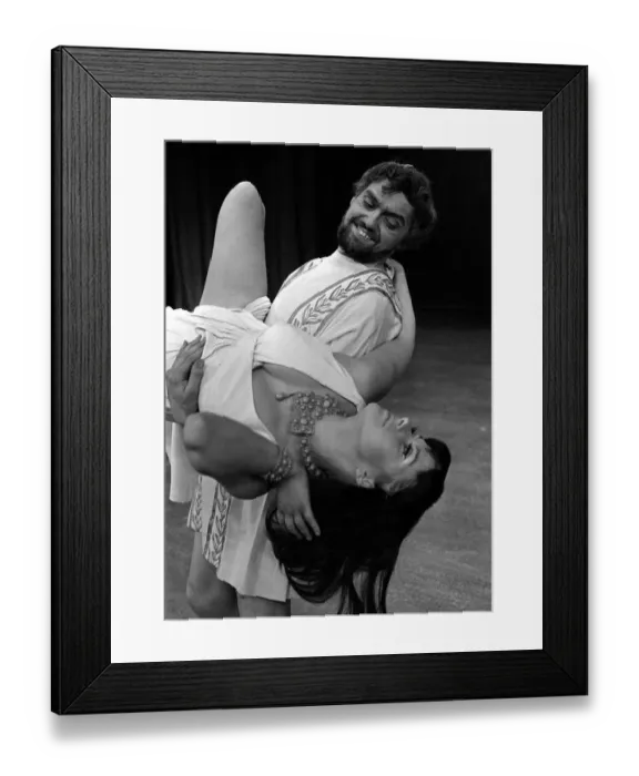 Framed Print : Actress Helen Mirren (18) April 1965 At a rehearsal playing the Egyptian queen