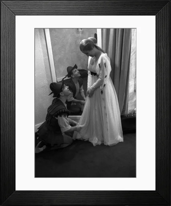 Framed Print : Norman Wisdom comedy actor in Dick Whittington December 1960 with Yana -