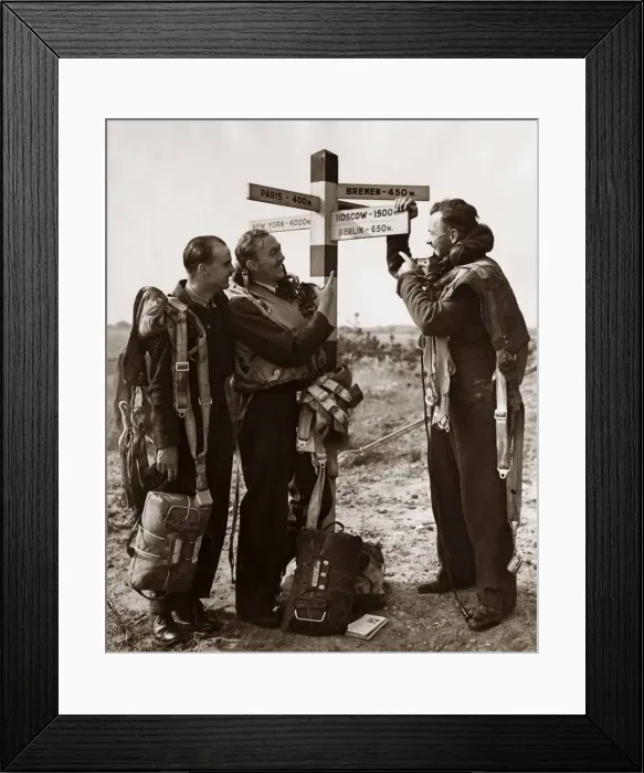 Framed Print : A signpost erected by lancaster pilots on an Aerodrome WW2 RAF Framed Print : A signpost erected by lancaster pilots on an Aerodrome WW2 RAF