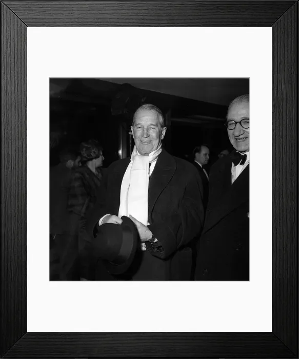 Framed Print : Maurice Chevalier Actor - Feb 1959 arrives at the premiere of the new Framed Print : Maurice Chevalier Actor - Feb 1959 arrives at the premiere of the new