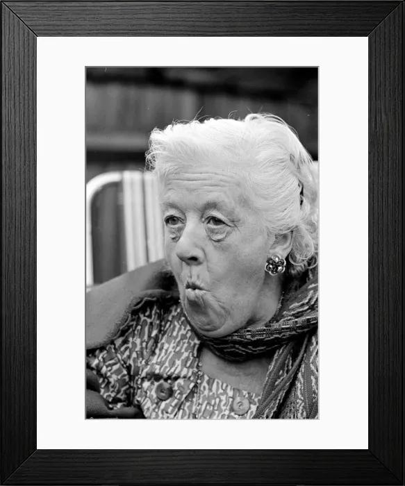 Framed Print : Actress Margaret Rutherford September 1963 Pictured at home Gerrards Cross Framed Print : Actress Margaret Rutherford September 1963 Pictured at home Gerrards Cross