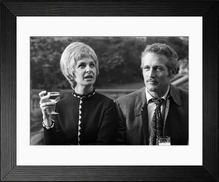 Framed Print : Joanne Woodward and Husband Paul Newman October 1969 At a press conference in Framed Print : Joanne Woodward and Husband Paul Newman October 1969 At a press conference in