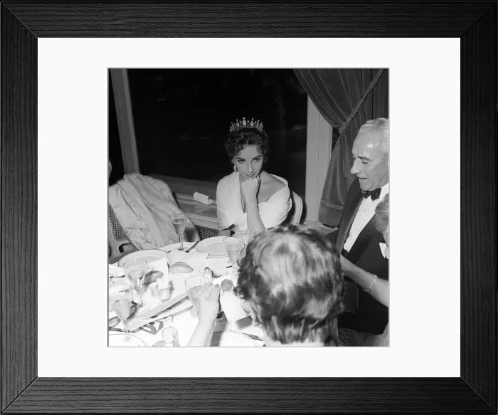 Framed Print : Elizabeth Taylor at the opening Night of Cannes Film Festival May 1957 Framed Print : Elizabeth Taylor at the opening Night of Cannes Film Festival May 1957