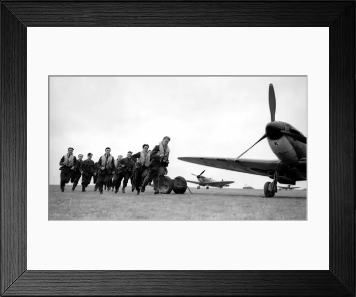 Framed Print : RAF Pilots scramble during th Battle of Britain Conflict World War Two Framed Print : RAF Pilots scramble during th Battle of Britain Conflict World War Two