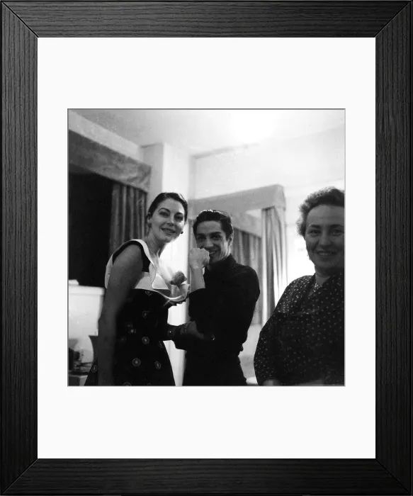 Framed Print : Actress Ava Gardner with Antonio the Spanish dancer. April 1955 Framed Print : Actress Ava Gardner with Antonio the Spanish dancer. April 1955