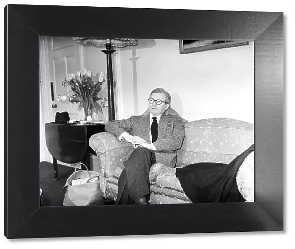 Film actor Claude Rains in his suite at the Connaught Hotel in London March