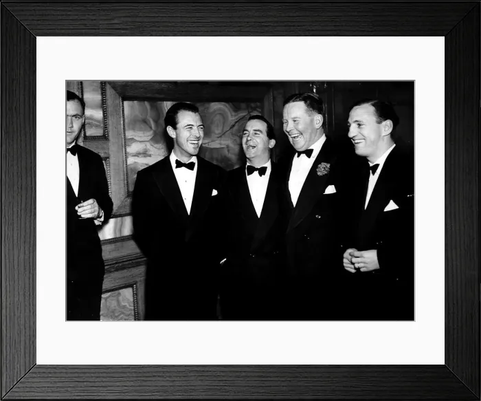 Framed Print : Michael Denison Actor With Friends Godfrey Evans Freddie Brown Len Hutton Dbase Framed Print : Michael Denison Actor With Friends Godfrey Evans Freddie Brown Len Hutton Dbase