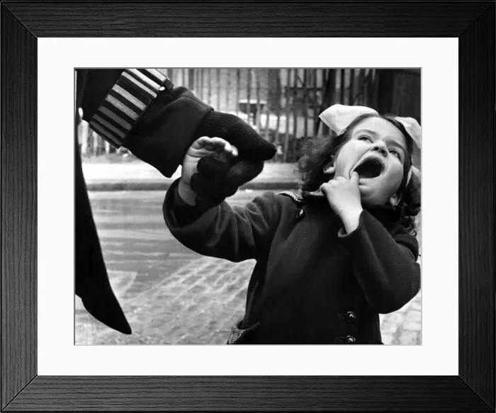 Framed Print : The friendly policeman gets all the stories... Standing on duty outside a school Framed Print : The friendly policeman gets all the stories... Standing on duty outside a school