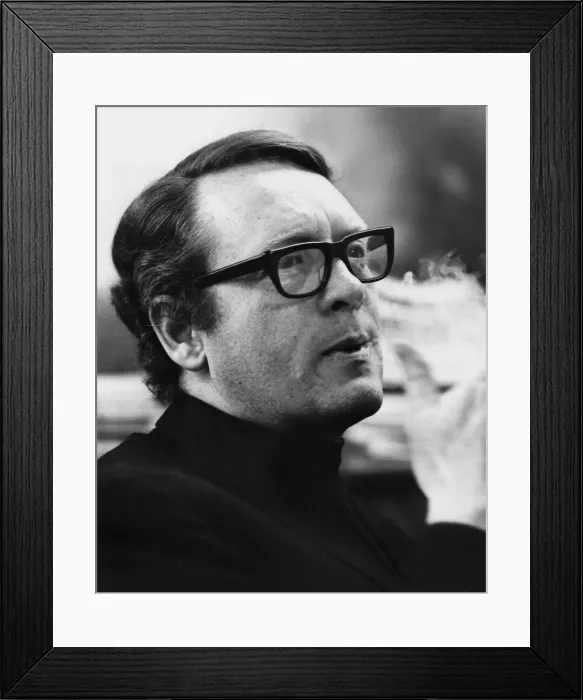 Framed Print : Patrick McGoohan British actor wearing glasses smoking June 1968